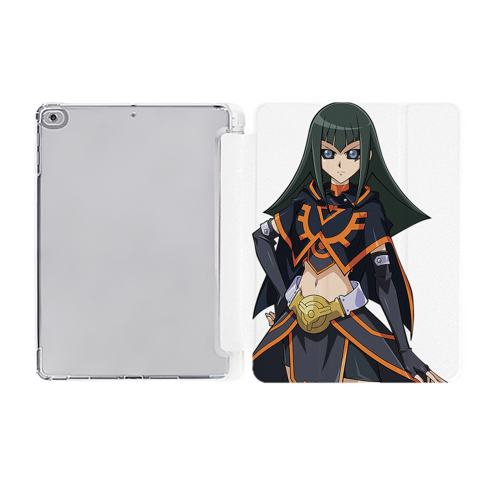 （画像用） 遊☆戯☆王 Yu-Gi-Oh! IPad ケース ペン収納付き 三つ折りスタンド PUレザー×シリコン 対応機種9.5/10.5/10.9インチ